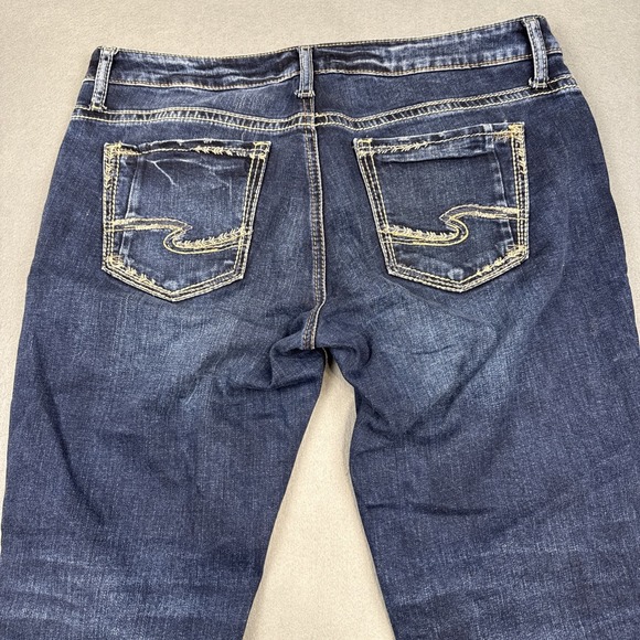 Silver Jeans Other - Women's Silver boyfriend Jeans Co W31/L25 straight dark wash whiskering